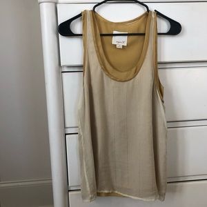 White and gold tank top